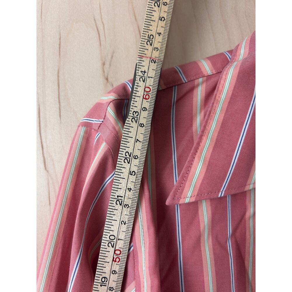 Eddie Bauer Womens XL Pink Striped Button Down Shirt Wrinkle Resistant Cotton - Picture 5 of 6